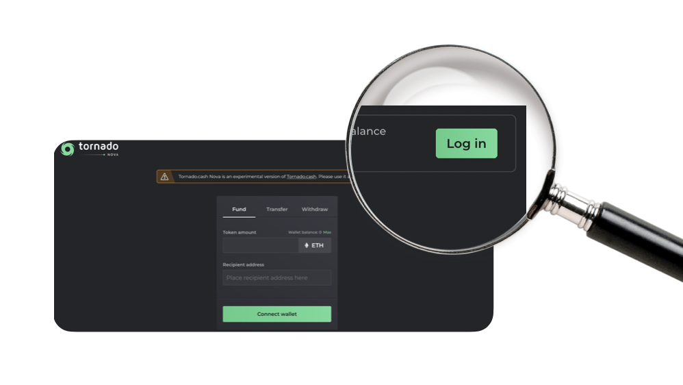 Nova login button