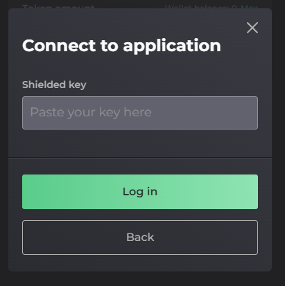 Shielded key login prompt